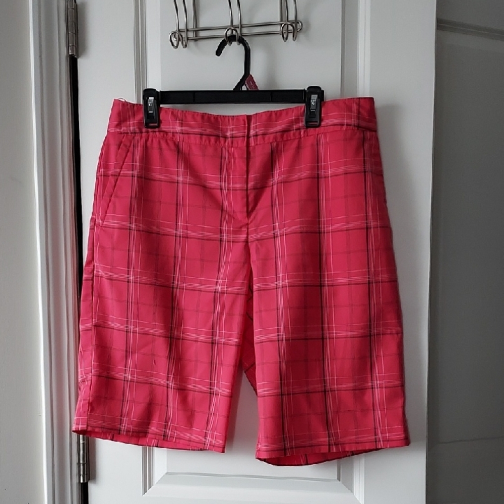 Izod Red Plaid Shorts 12
